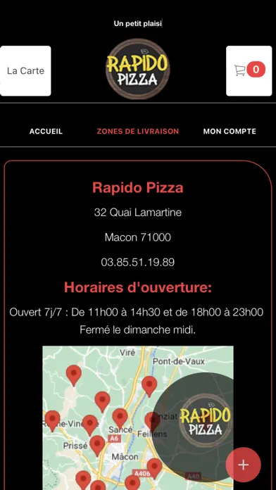 Screenshot di Rapido Pizza Macon