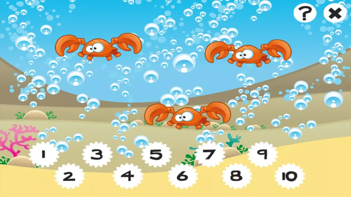 Capturas de tela do An Ocean Counting Game for Children to learn and play with Marine Animals