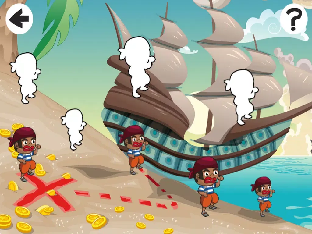 Screenshot di A Sort By Size Game for Children: Learn and Play with Pirates iPad 