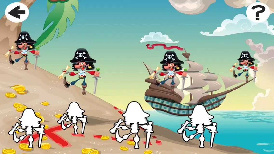 Screenshot di A Sort By Size Game for Children: Learn and Play with Pirates