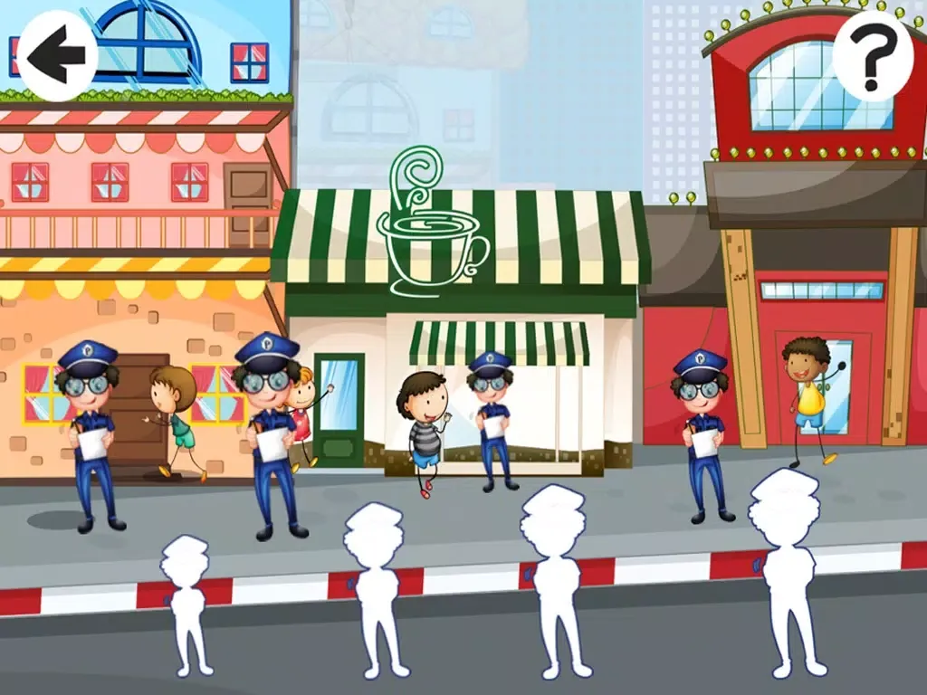 A Sort By Size Game for Children: Learn and Play with Police iPad  スクリーンショット