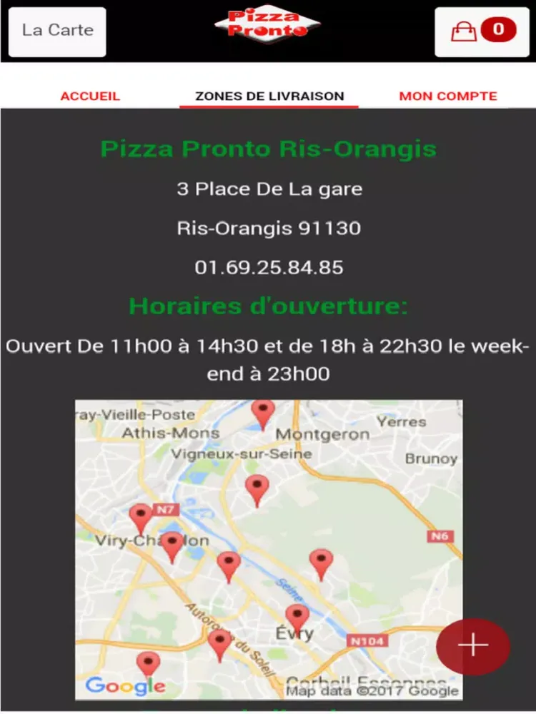 Ảnh chụp màn hình của Pizza Pronto Ris-Orangis iPad 