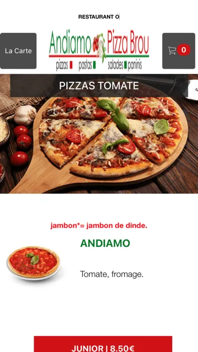 Andiamo Pizza Brou スクリーンショット