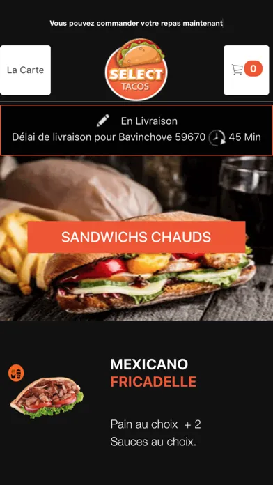 Tangkapan layar SELECT TACOS
