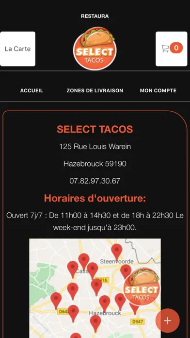 Tangkapan layar SELECT TACOS