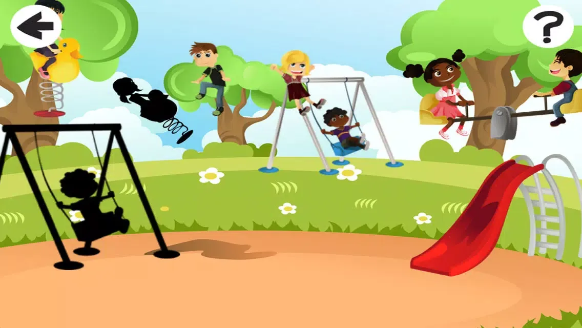 A Find the Shadow Game for Children: Learn and Play with Children at a Playground 스크린샷