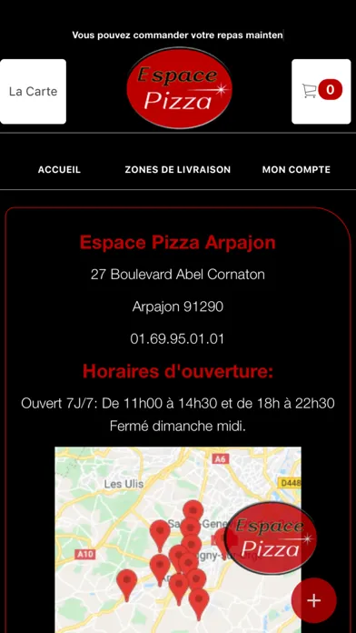 Ảnh chụp màn hình của Espace Pizza Arpajon