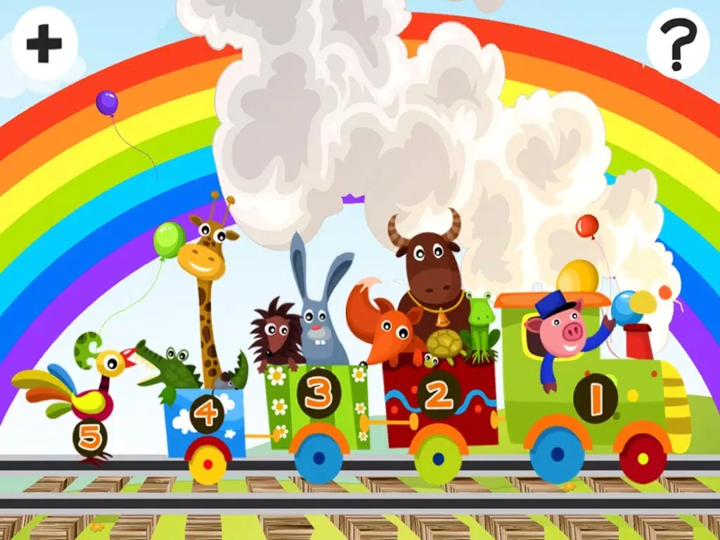 A Find the Shadow Game for Children: Learn and Play with Animals Boarding a Train iPad  Screenshots