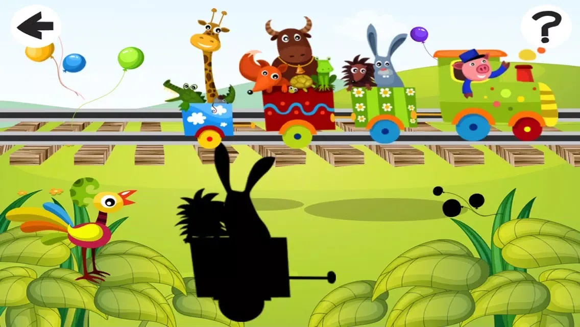 A Find the Shadow Game for Children: Learn and Play with Animals Boarding a Train Screenshots