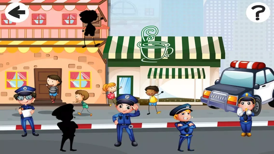 Ảnh chụp màn hình của A Find the Shadow Game for Children: Learn and Play with Police