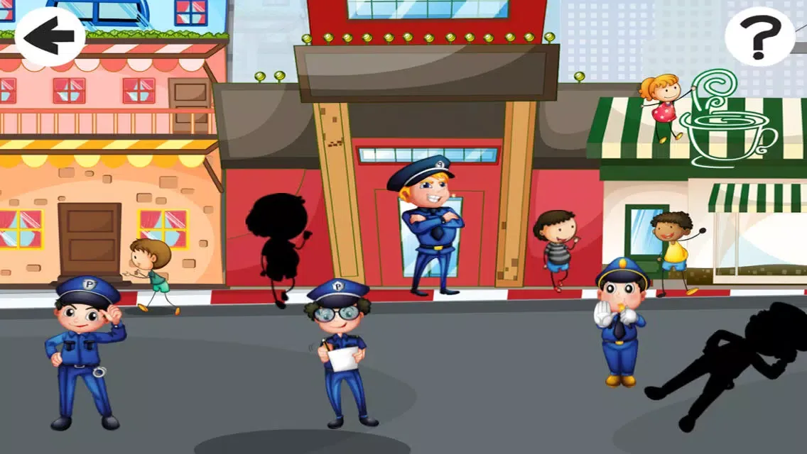 Ảnh chụp màn hình của A Find the Shadow Game for Children: Learn and Play with Police