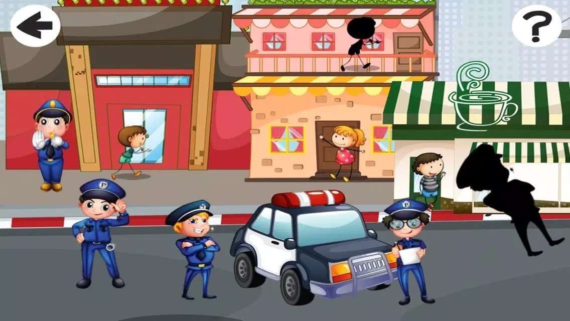 Ảnh chụp màn hình của A Find the Shadow Game for Children: Learn and Play with Police