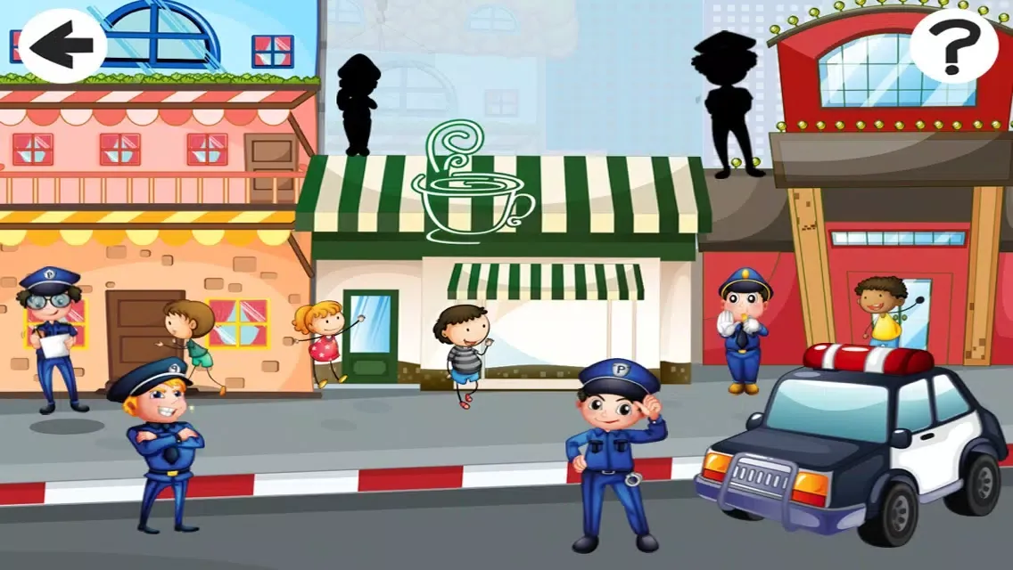 Ảnh chụp màn hình của A Find the Shadow Game for Children: Learn and Play with Police