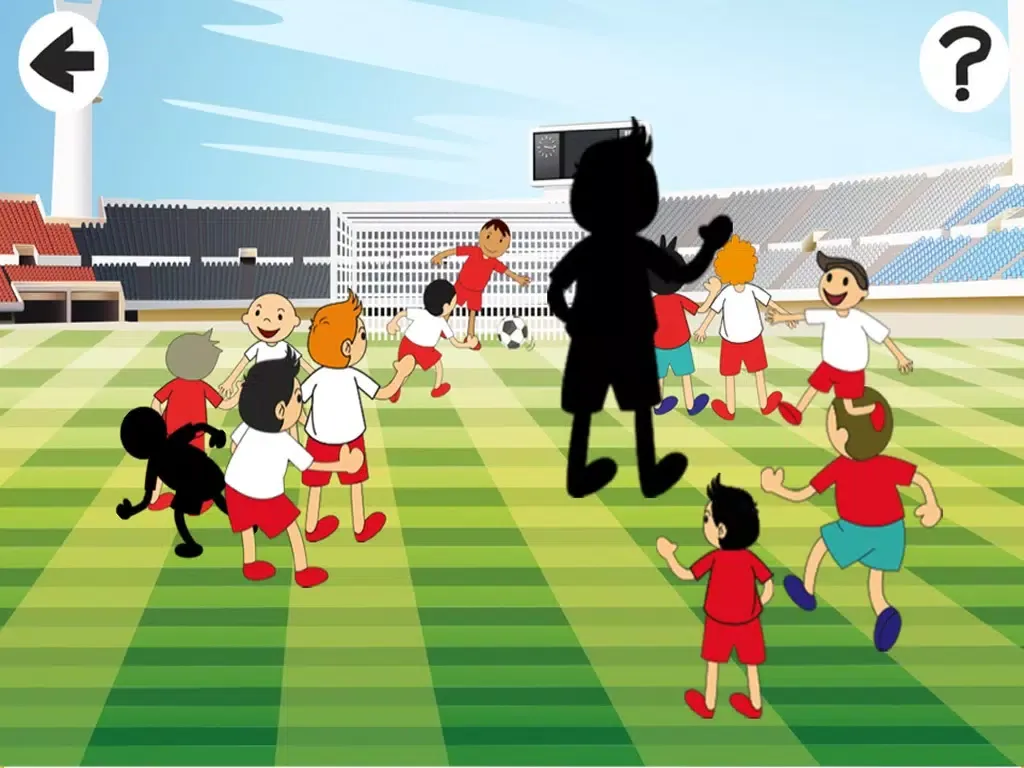 A Find the Shadow Game for Children: Learn and Play with Soccer iPad 应用截图
