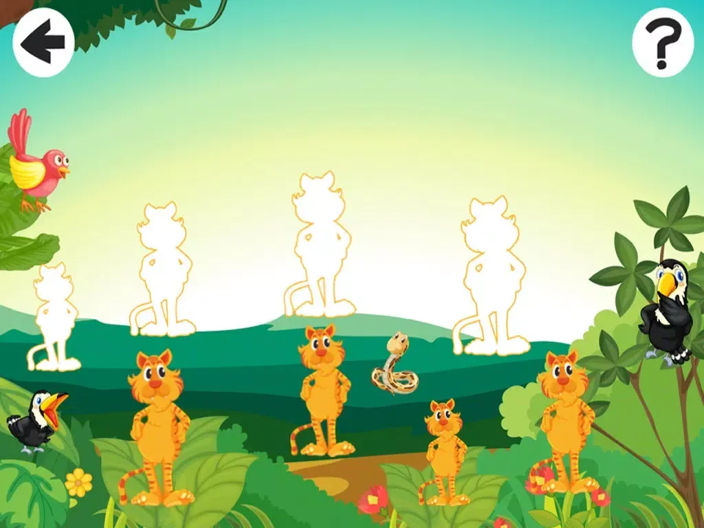 Tangkapan layar A Sort By Size Game for Children: Learn and Play with Animals in the Forest iPad 