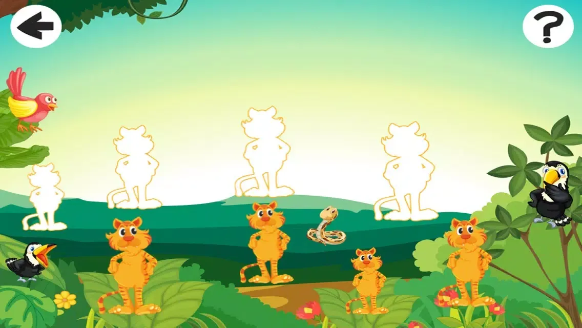 Tangkapan layar A Sort By Size Game for Children: Learn and Play with Animals in the Forest