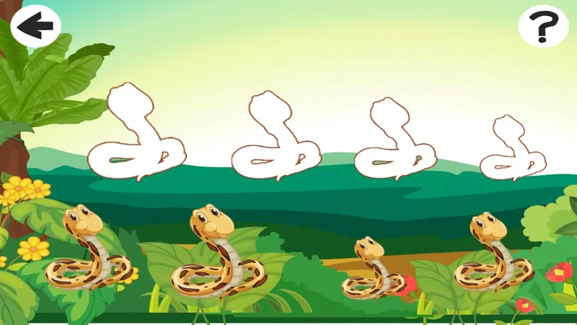 Tangkapan layar A Sort By Size Game for Children: Learn and Play with Animals in the Forest