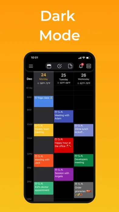Capturas de pantalla de 24me: Calendar & To-Do List