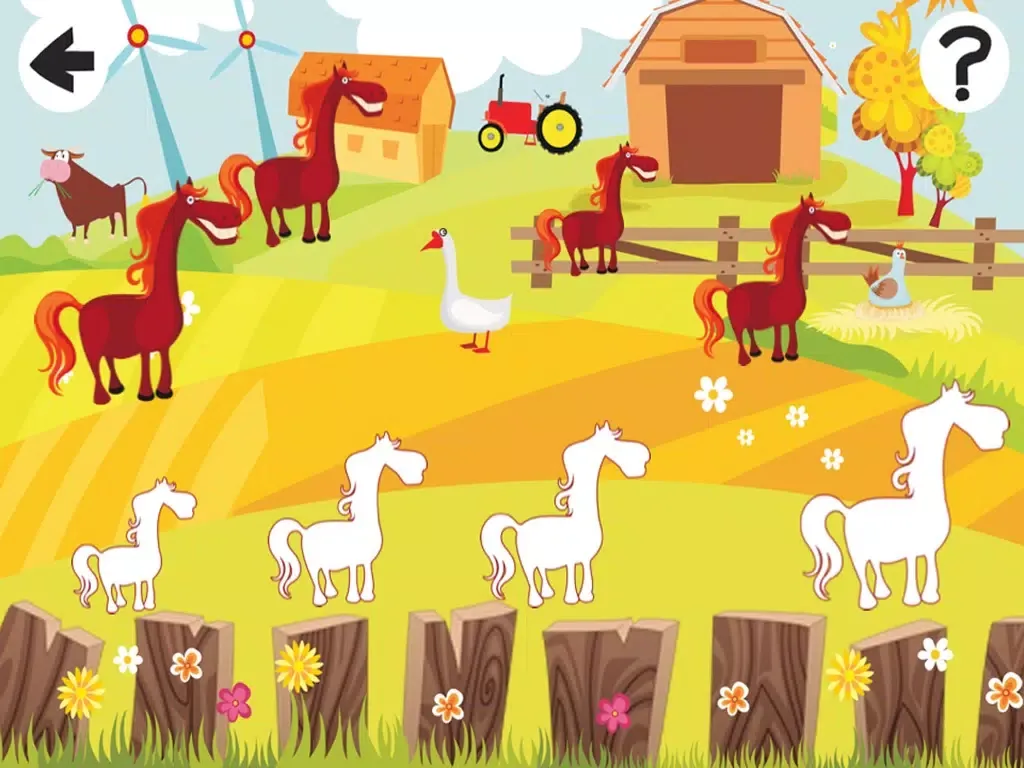 A Sort By Size Game for Children: Learn and Play with Farm Animals iPad  스크린샷