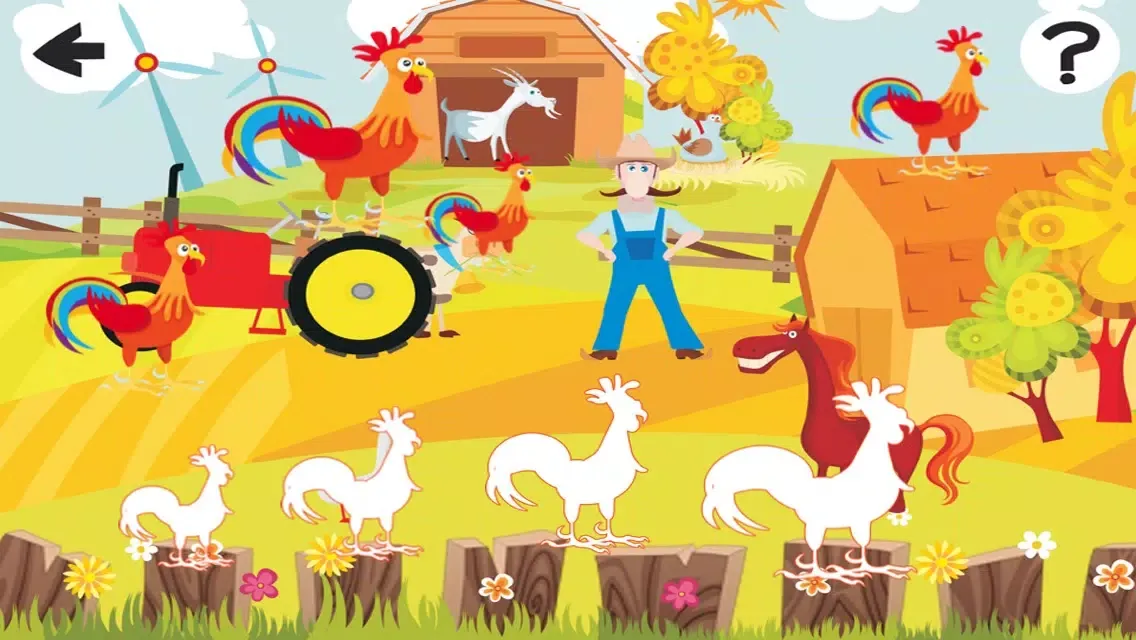 A Sort By Size Game for Children: Learn and Play with Farm Animals 스크린샷