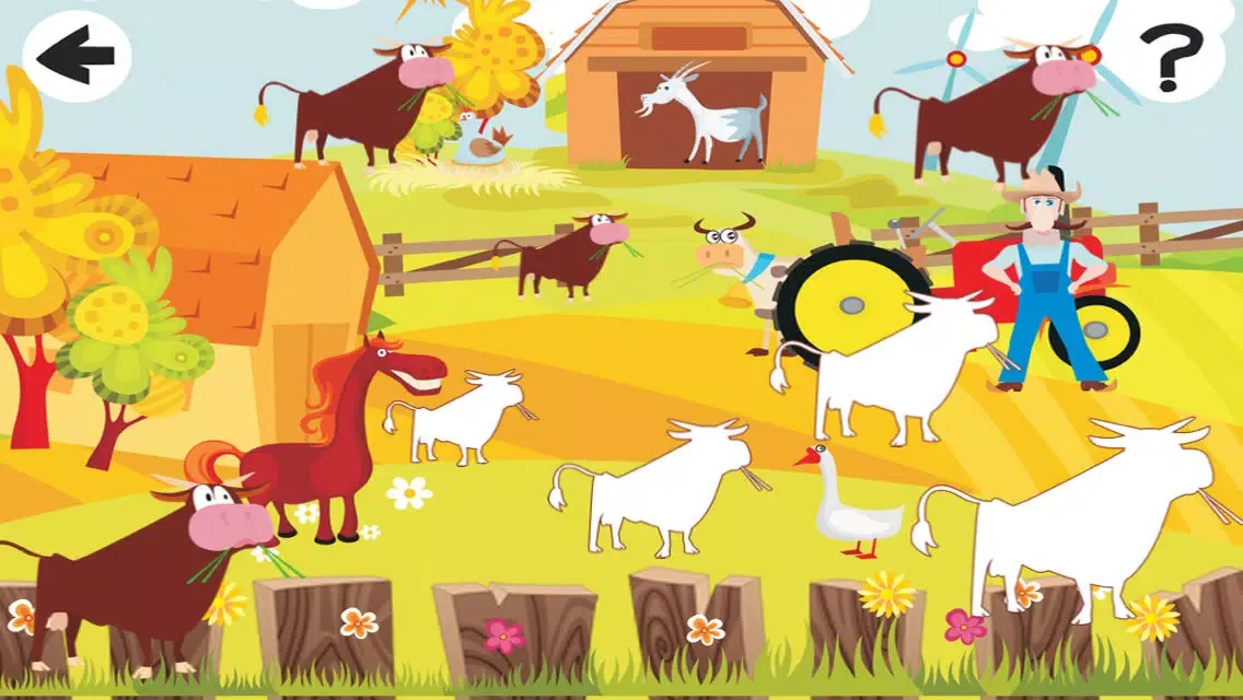 A Sort By Size Game for Children: Learn and Play with Farm Animals 스크린샷