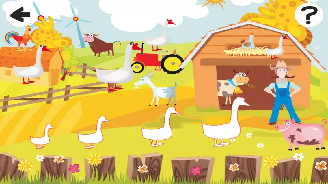 A Sort By Size Game for Children: Learn and Play with Farm Animals 스크린샷