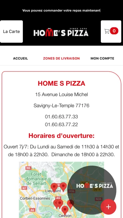 HOME S PIZZA 스크린샷