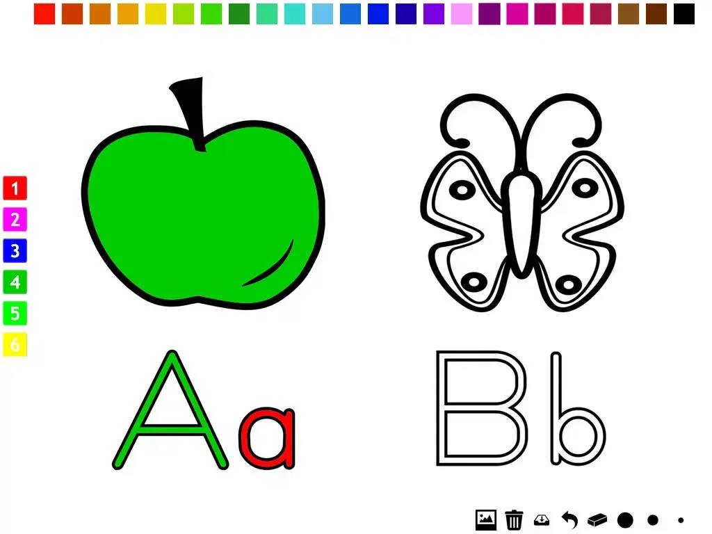 تصاویر ABC Coloring Book for Toddlers: Learn to color and write the English letters of the alphabet iPad 
