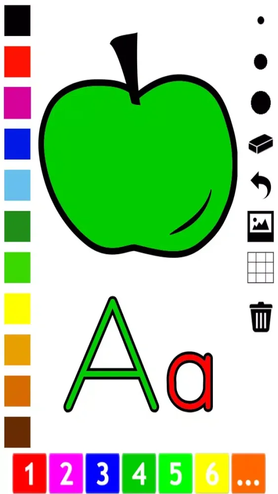تصاویر ABC Coloring Book for Toddlers: Learn to color and write the English letters of the alphabet