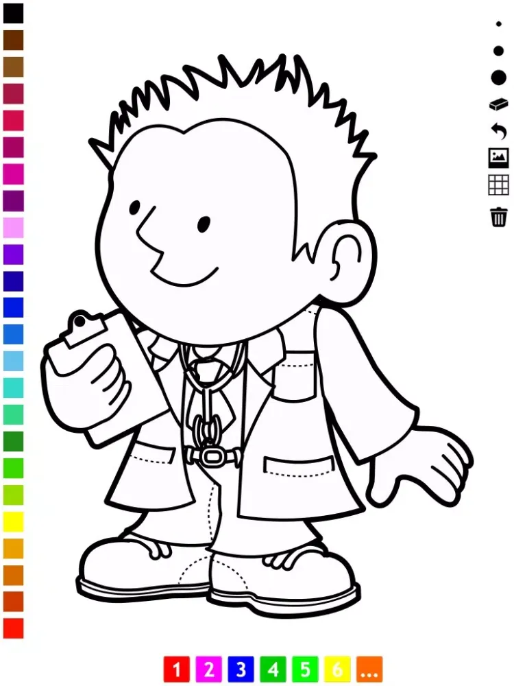 صور A Coloring Book of Occupations for Children: Learn to draw and color your dream job iPad 