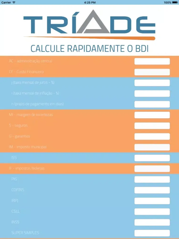 Zrzuty ekranu TRÍADE BDI App 1.1 iPad 