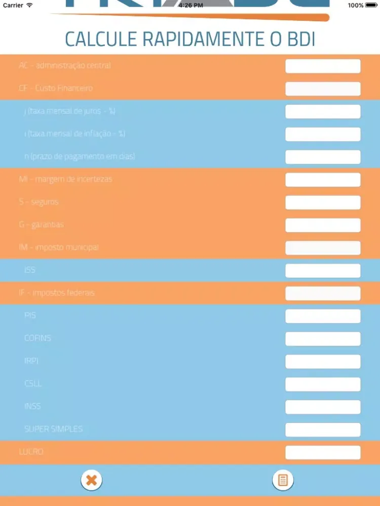 Zrzuty ekranu TRÍADE BDI App 1.1 iPad 