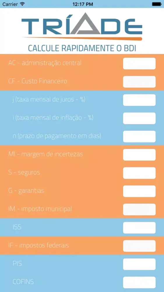 Zrzuty ekranu TRÍADE BDI App 1.1