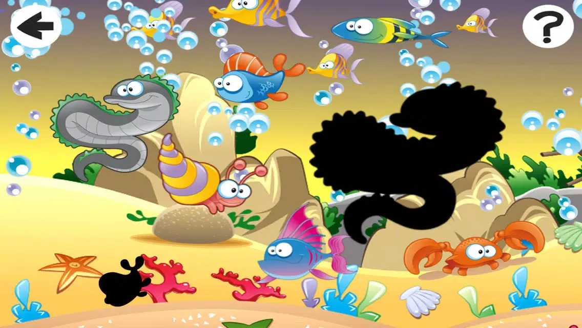 ภาพหน้าจอของ A Find the Shadow Game for Children: Learn and Play with Marine Animals
