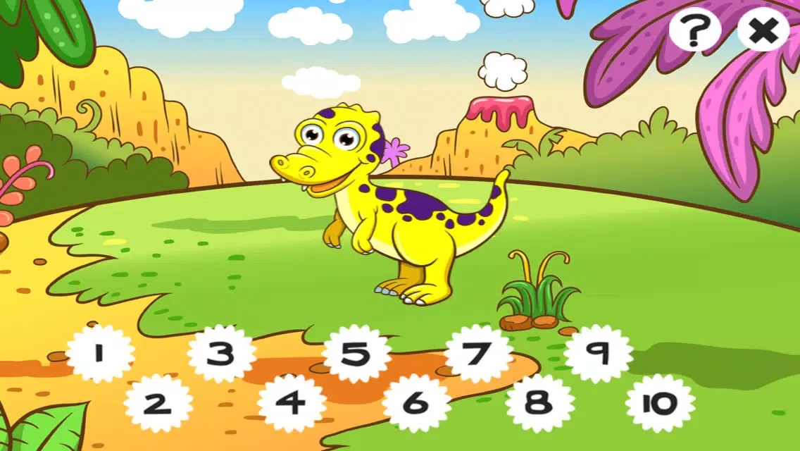 Tangkapan layar A Dinosaurs Game for Children: Learn about dinos for kindergarten and pre-school