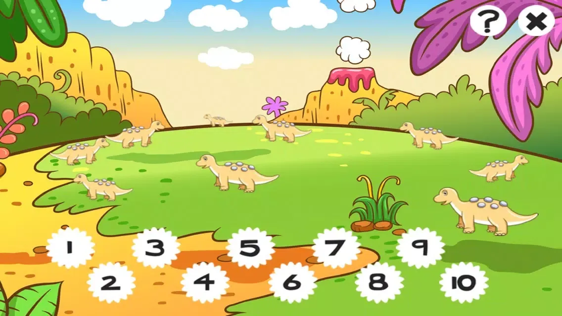 Tangkapan layar A Dinosaurs Game for Children: Learn about dinos for kindergarten and pre-school