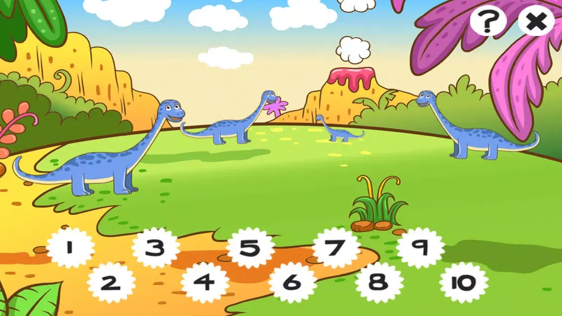 Tangkapan layar A Dinosaurs Game for Children: Learn about dinos for kindergarten and pre-school