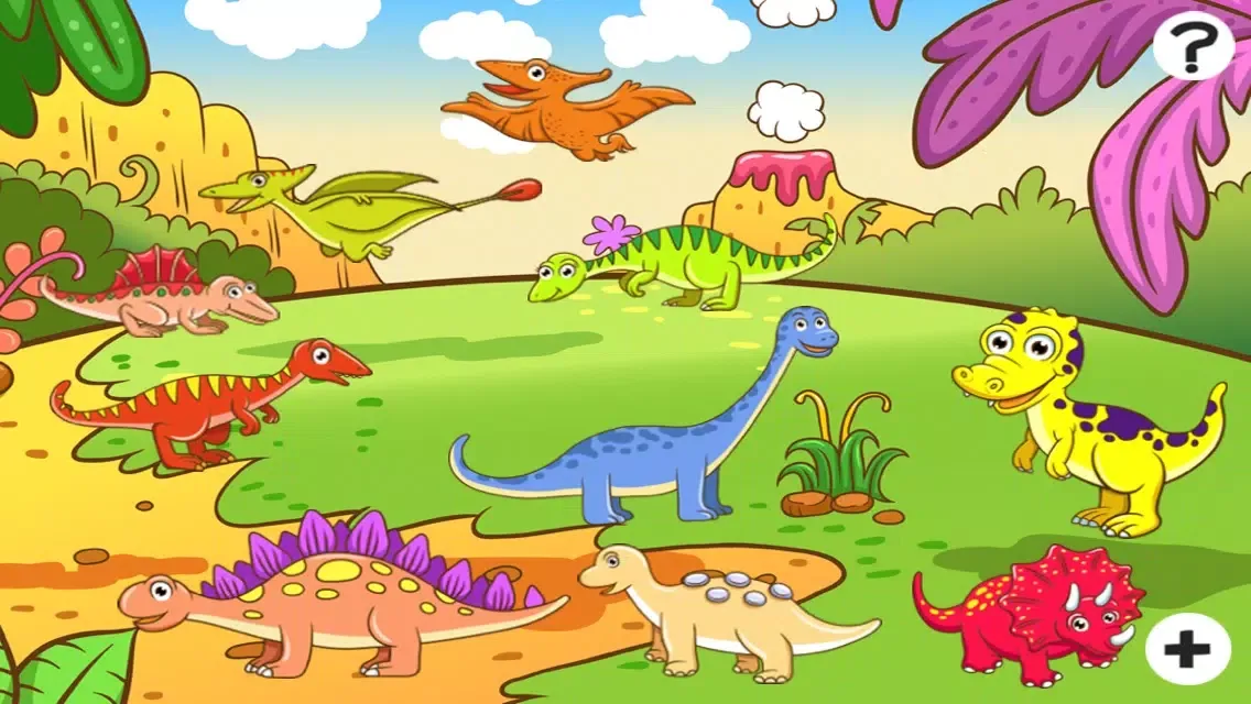 Tangkapan layar A Dinosaurs Game for Children: Learn about dinos for kindergarten and pre-school