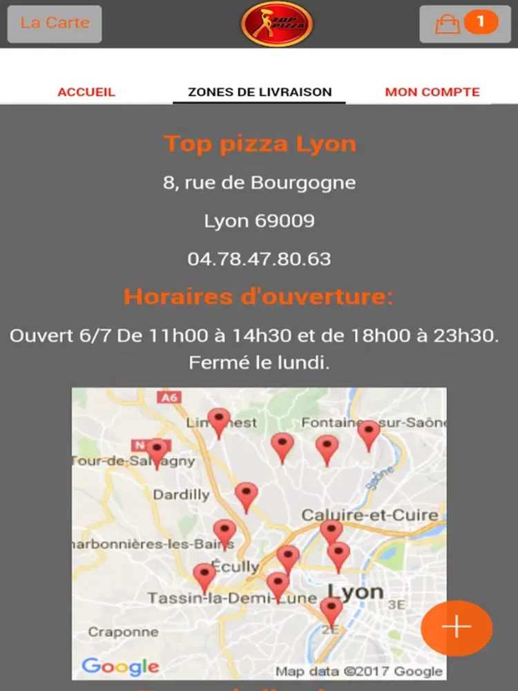 ภาพหน้าจอของ Top Pizza Lyon iPad 