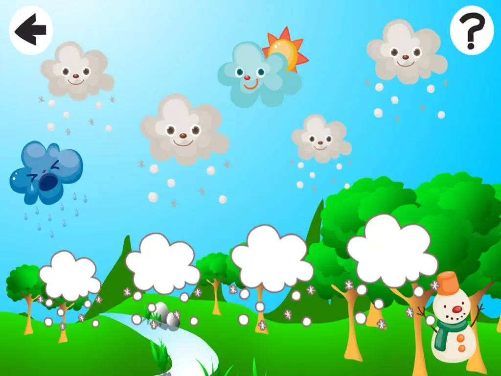Screenshot di A Sort By Size Game for Children: Learn and Play with Weather iPad 