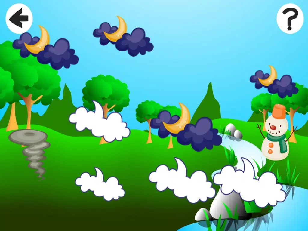 Screenshot di A Sort By Size Game for Children: Learn and Play with Weather iPad 