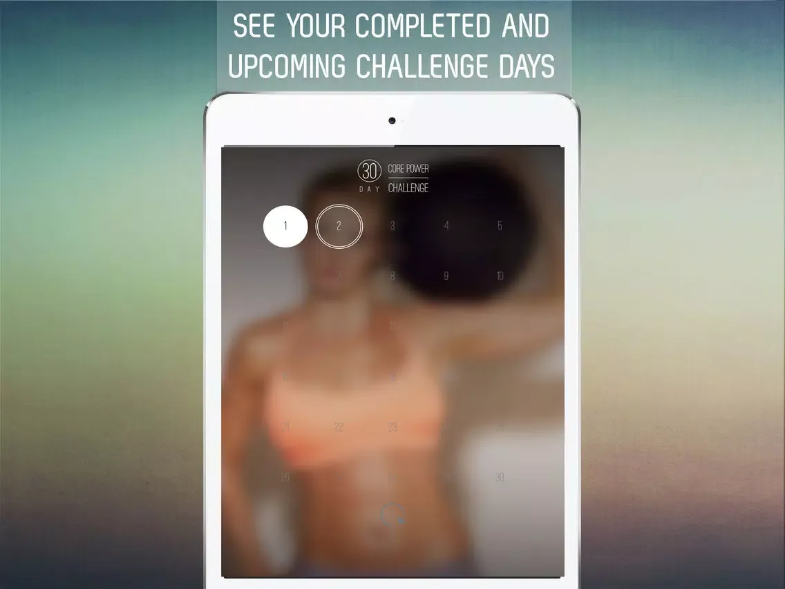 Tangkapan skrin 30 Day Core Power Workout Challenge for Strength and Stability iPad 