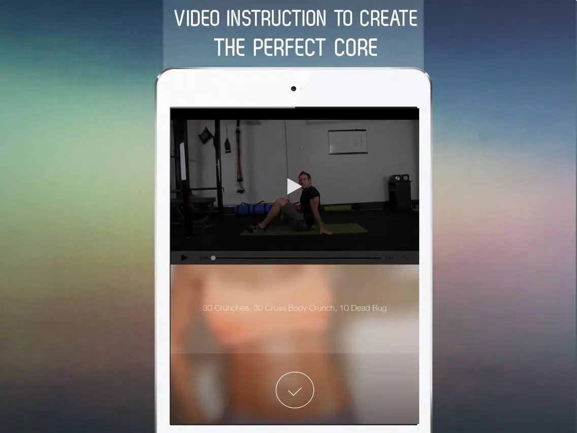 Tangkapan skrin 30 Day Core Power Workout Challenge for Strength and Stability iPad 