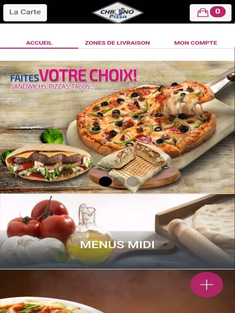 Zrzuty ekranu Pizza Chrono Reims iPad 