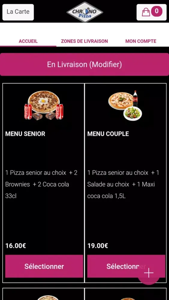 Zrzuty ekranu Pizza Chrono Reims