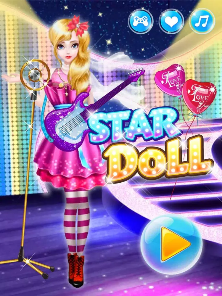 Star Doll Makeover - Girl Games for kids iPad  Screenshots