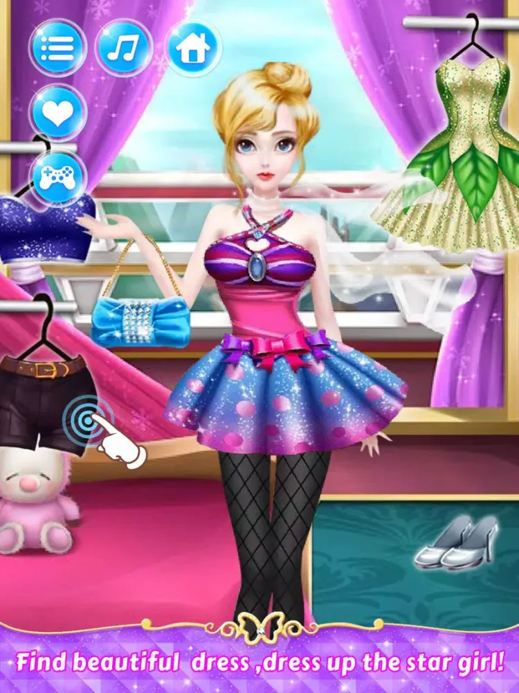 Star Doll Makeover - Girl Games for kids iPad  Screenshots