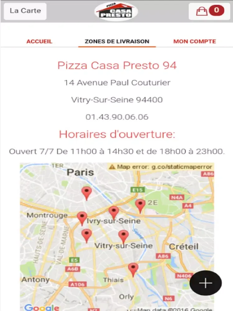 Capturas de pantalla de Pizza Casa Presto Ivry iPad 