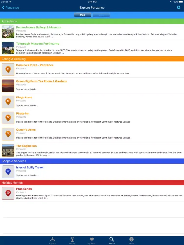 Resort Cornwall - things to see and do in Cornwall iPad  스크린샷