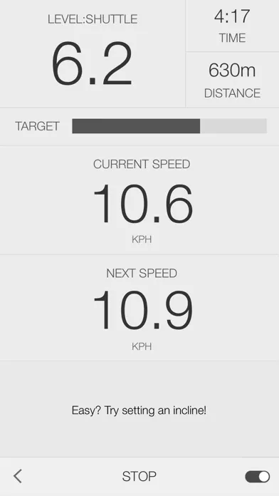 Capturas de tela do Bleep Test 15m Treadmill